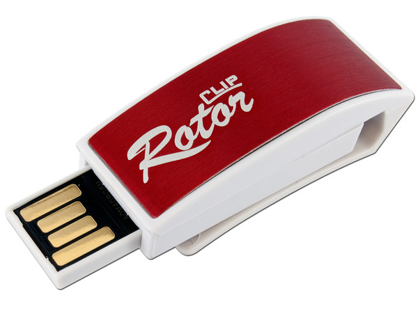Unidad Flash USB 2.0 Verico Clip Rotor de 4GB. Color Roja