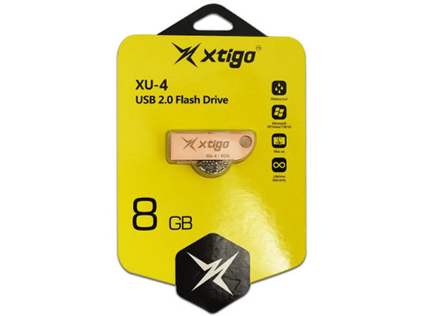 Unidad Flash USB 2.0 Xtigo XU4-8G-ROGL de 8GB. Color Rosa.