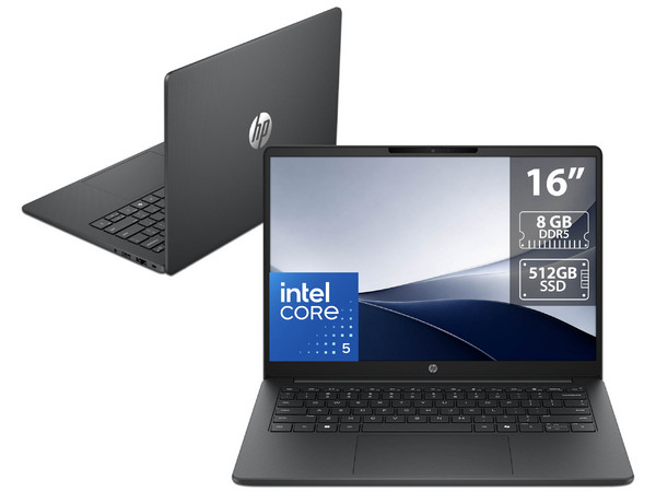 Laptop HP 200 G2i:
Procesador Intel Core 5 120U (hasta 5.0 GHz),
Memoria de 8GB DDR5,
SSD de 512GB,
Pantalla de 16