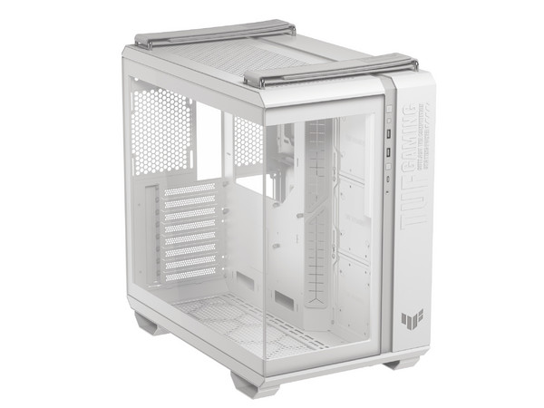 Gabinete ASUS TUF Gaming Case GT 502 Horizon, Mid Tower, ATX, Panel de Cristal Templado, No Incluye Fuente de Poder. Color Blanco.