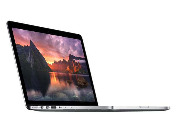 Apple MacBook Pro con pantalla Retina:
Procesador Intel Core i5 (hasta 3.3 GHz) 4ta Generación,
Memoria de 8 GB DDR3L, SSD de 512 GB,
Pantalla LED de 13.3