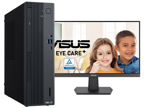 PC de Escritorio ASUS ExpertCenter P500,
Procesador Intel Core i5 13420H (hasta 4.6 Ghz),
Memoria de 8GB DDR5,
SSD de 512GB,
Video UHD Graphics,
S.O. Windows 11 Pro, Color Negra,
Incluye Monitor Asus VA27EHF de 27