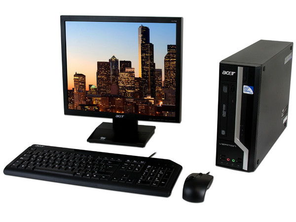 Computadora Acer Veriton VX275-SD4500L,
Procesador Intel Celeron 450 (2.2GHz),
Memoria 2 GB DDR3, D.D. de 160GB SATA,
Video Intel GMA X4500,
Red, No incluye Sistema Operativo,
Monitor Acer LCD de 17