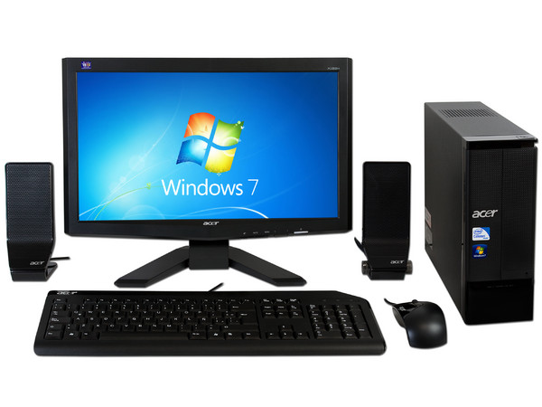 Mini Computadora Acer Aspire AX1900-B2001,
Procesador Intel Celeron E3300 (2.50 GHz),
Memoria 3 GB DDR3,
D.D. de 320GB SATA, DVD±R/RW,
Red, Windows 7 Home Basic,
Monitor LCD Widescreen de 18.5