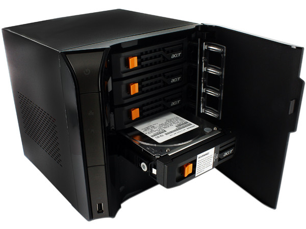 Servidor Multimedia Acer Aspire EasyStore H341-S1T20N,
Procesador Intel Atom D410,
Memoria 2GB DDR2, Disco Duro 1TB,
Gigabit Ethernet,
Windows Home Server.
