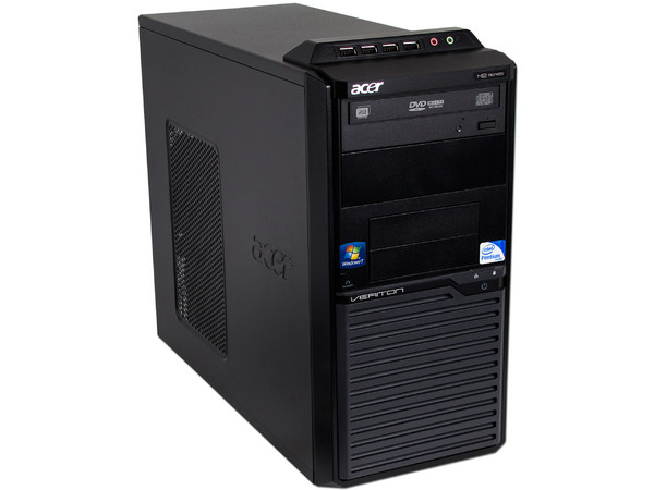Computadora Acer Veriton VM275-SD6700W,
Procesador Intel Pentium Dual-Core E6700 (3.20GHz),
Memoria 2GB DDR3, D.D. de 320GB,
Video Intel GMA 4500 Graphics,
SuperMulti DVD±R/RW DL, Red,
Windows 7 Professional (64 bits),
No Incluye Monitor.
