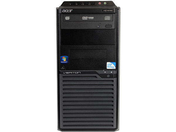 Computadora Acer Veriton VM275-SD6700W,
Procesador Intel Pentium Dual-Core E6700 (3.20GHz),
Memoria 2GB DDR3, D.D. de 320GB,
Video Intel GMA 4500 Graphics,
SuperMulti DVD±R/RW DL, Red,
Windows 7 Professional (64 bits),
No Incluye Monitor.