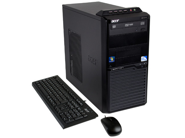 Computadora Acer Veriton VM275-SD6700W,
Procesador Intel Pentium Dual-Core E6700 (3.20GHz),
Memoria 2GB DDR3, D.D. de 320GB,
Video Intel GMA 4500 Graphics,
SuperMulti DVD±R/RW DL, Red,
Windows 7 Professional (64 bits),
No Incluye Monitor.