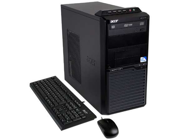 Computadora Acer Veriton VM275-SD58001L,
Procesador Intel Pentium Dual-Core E5800 (3.20GHz),
Memoria de 2GB DDR3, D.D. de 500GB SATA,
SuperMulti DVD±R/RW DL, Red,
No incluye Sistema Operativo,
No Incluye Monitor.