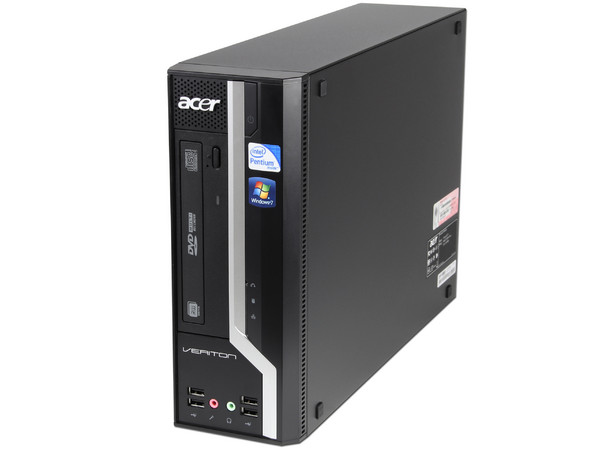 Mini Computadora Acer Veriton VX275-SD5801W,
Procesador Intel Pentium Dual Core E6700 (3.2GHz),
Memoria 2GB DDR3, D.D. de 320GB,
Video Intel HD GMA 4500, DVD-SuperMulti DL, Red,
Windows 7 Professional (64 bits),
No Incluye Monitor.