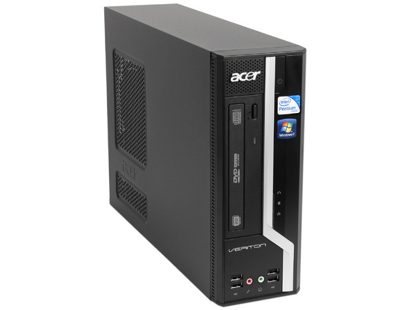 Mini Computadora Acer Veriton VX275-SD5801W,
Procesador Intel Pentium Dual Core E6700 (3.2GHz),
Memoria 2GB DDR3, D.D. de 320GB,
Video Intel HD GMA 4500, DVD-SuperMulti DL, Red,
Windows 7 Professional (64 bits),
No Incluye Monitor.