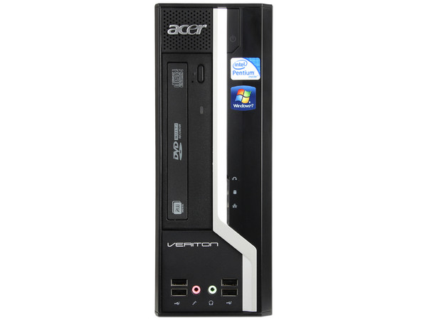 Mini Computadora Acer Veriton VX275-SD5801W,
Procesador Intel Pentium Dual Core E6700 (3.2GHz),
Memoria 2GB DDR3, D.D. de 320GB,
Video Intel HD GMA 4500, DVD-SuperMulti DL, Red,
Windows 7 Professional (64 bits),
No Incluye Monitor.