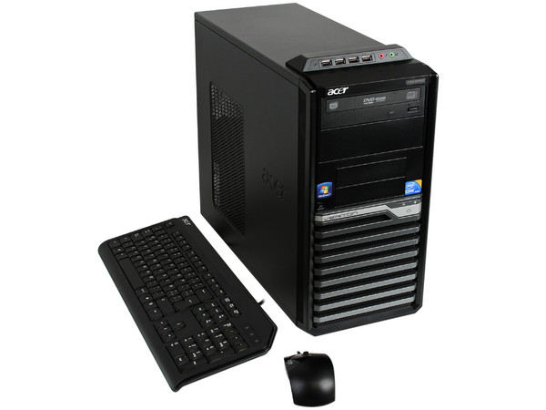 Computadora Acer Veriton VM490G-SI5650W,
Procesador Intel Core i5-650M (3.2GHz),
Memoria de 4GB DDR3,
D.D. de 640GB SATA, SuperMulti DVD±R/RW,
Red, Windows 7 Professional (64 bit),
No Incluye Monitor.