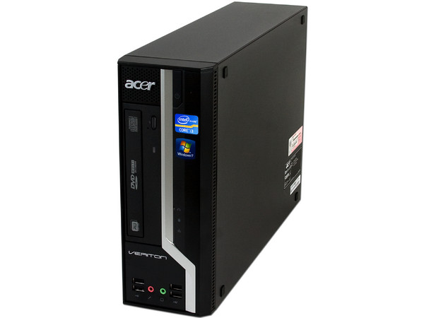 Mini Computadora Acer Veriton VX4610G-SI3210W,
Procesador Intel Core i3-2100 (3.1 GHz),
Memoria 2GB DDR3, D.D. de 320GB,
Video Intel HD Graphics 2000, DVD-SuperMulti DL, Red,
Windows 7 Professional (64 bits),
No Incluye Monitor.