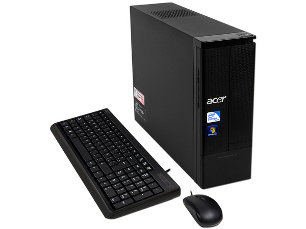 Mini Computadora Acer Aspire X1900-S2602,
Procesador Intel Celeron E3300 (2.50 GHz),
Memoria 3GB DDR3, D.D. de 320GB SATA,
DVD±R/RW DL, Red,
Windows 7 Home Premium (64 bits),
No incluye Monitor.