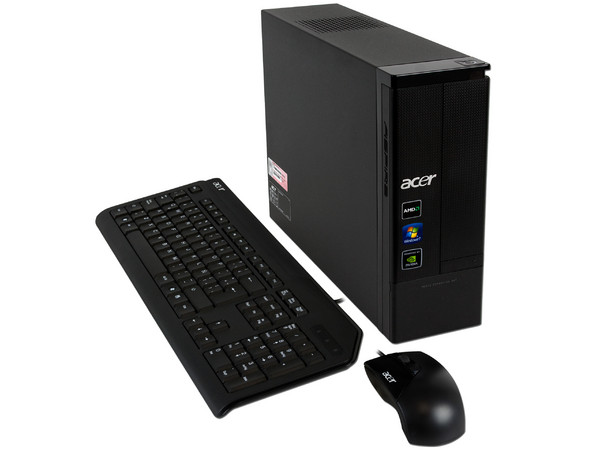 Mini Computadora Acer Aspire AX3400-S4002,
Procesador AMD Athlon X2 255 (3.1GHz),
Video Nvidia GeForce 9200 Graphics,
Memoria 3GB DDR3, D.D. de 500GB,
DVD-SuperMulti DL, Red,
Windows 7 Home Premium (64 bits),
No Incluye Monitor.