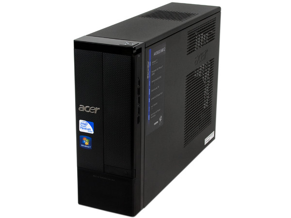 Mini Computadora Aspire AX3950-S4912,
Procesador Intel Pentium G6950 (2.8 GHz),
Memoria 4 GB DDR3, D.D. de 1TB,
Video Intel HD Graphics, DVD-SuperMulti DL, Red,
Windows 7 Home Premium (64 bits),
No Incluye Monitor.