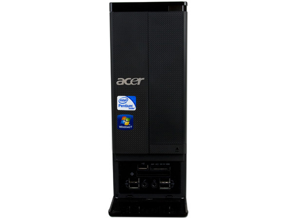Mini Computadora Acer Aspire AX3910-S4012,
Procesador Intel Pentium Dual Core E5700 (3.0GHz),
Memoria 4GB DDR3,
 D.D. de 500GB, DVD±R/RW DL,
Red, Windows 7 Home Premium (64 bits),
Monitor LCD Widescreen de 18.5