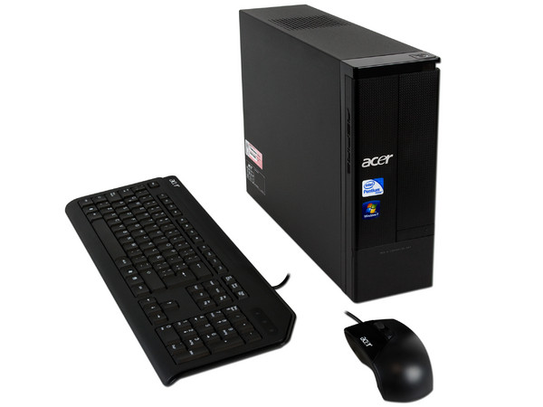 Mini Computadora Acer Aspire AX3910-S4012,
Procesador Intel Pentium Dual Core E5700 (3.0GHz),
Memoria 4GB DDR3,
 D.D. de 500GB, DVD±R/RW DL,
Red, Windows 7 Home Premium (64 bits),
Monitor LCD Widescreen de 18.5