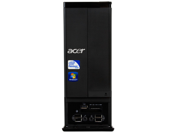 Mini Computadora Aspire AX3910-S4902,
Procesador Intel Pentium D.C E5800 (3.2 GHz),
Memoria 4 GB DDR3, D.D. de 1TB,
Video Intel GMA X4500, DVD-SuperMulti, Red,
Windows 7 Home Premium (64 bits),
No Incluye Monitor.