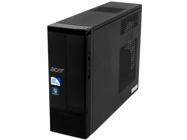Mini Computadora Aspire AX3910-S4902,
Procesador Intel Pentium D.C E5800 (3.2 GHz),
Memoria 4 GB DDR3, D.D. de 1TB,
Video Intel GMA X4500, DVD-SuperMulti, Red,
Windows 7 Home Premium (64 bits),
No Incluye Monitor.