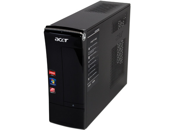 Mini Computadora Aspire AX3450-MR20P,
Procesador AMD Athlon II X3 450 (3.2 GHz),
Memoria 4 GB DDR3, D.D. de 500GB,
Video Radeon HD 4250, DVD-SuperMulti DL, Red,
Windows 7 Home Premium (64 bits),
No Incluye Monitor.