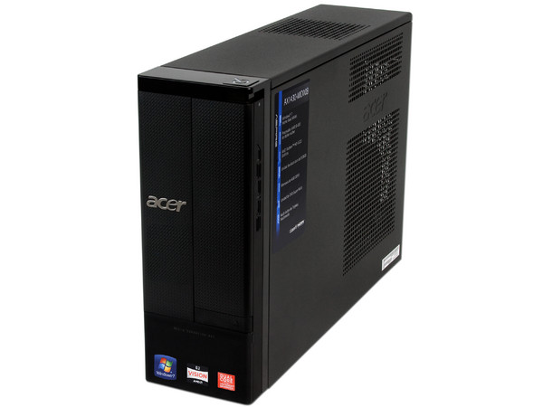 Mini Computadora Acer Aspire AX1430-MO10B,
ProcesadorAMD E-450 (1.65GHz),
Memoria 4GB DDR3, D.D. de 500GB, 
Video Radeon HD 6320, SuperMulti DL, Red, 
Windows 7 Home Basic (64 bits),
No incluye monitor.