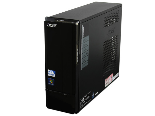 Mini Computadora Acer Aspire AX3810-B1041,
Procesador Pentium Dual Core E5400 (2.7 GHz),
Memoria 4 GB DDR3,
D.D. de  500GB SATA, DVD±R/RW,
Red,  HDMI , Windows 7 Home Premium 64
Monitor LCD Widescreen de 20