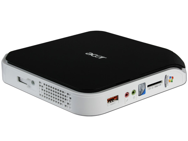 Mini Computadora Acer Aspire AR1600-B9068,
Procesador  Intel Atom N230 (1.6GHz),
Memoria 1 GB DDR2, D.D. de 160GB SATA,
Video NVIDIA ION,
Red, HDMI, Windows 7 Starter (32 Bits)
Monitor LCD 15.6