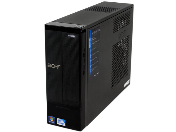 Mini Computadora Acer Aspire AX1930-MO10B,
Procesador Intel Pentium G630 (2.70 GHz),
Memoria 2GB DDR3, D.D. de 500GB,
Video Intel HD Graphics, SuperMulti DVD±R/RW, Red,
Windows 7 Home Basic (64 bits),
Monitor LCD Widescreen de 20