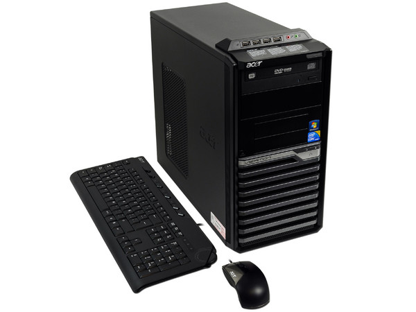 Computadora Acer Veriton VM680G,
Procesador Intel Core i5-650 (3.20GHz),
Memoria 3GB DDR3,
D.D. de 500GB, DVD±R/RW DL,
Red, Windows 7 Professional (64 Bits),
No Incluye Monitor.