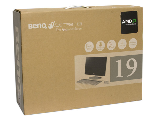 Computadora Monitor BenQ nScreen i91,
Procesador AMD Sempron 210U (1.5 GHz),
Memoria 1GB DDR2, D.D. de 160GB SATA,
Webcam 1.3M, Teléfono (VoIP),
Red 802.11b/g, Windows XP Home Edition ,
Monitor LCD Wide de 18.5