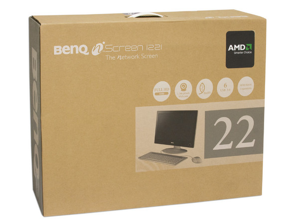 Computadora Monitor BenQ nScreen i221,
Procesador AMD Sempron 210U (1.5 GHz),
Memoria 1GB DDR2, D.D. de 160GB SATA,
Webcam 1.3M, Teléfono (VoIP),
Red 802.11b/g, Windows XP Home Edition,
Monitor LCD Wide de 21.5