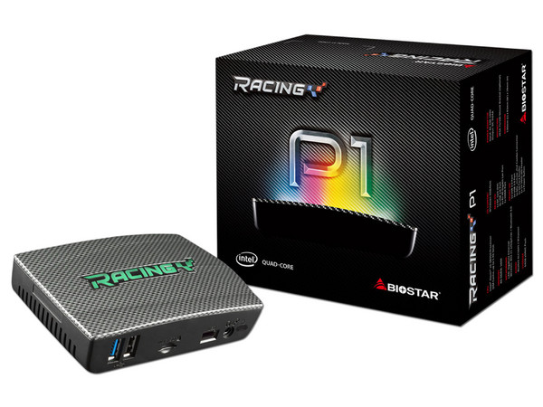 Mini Computadora Biostar RACING P1:
Procesador Intel 	Atom x5-Z8350 (hasta 1.92 GHz),
Memoria 4 GB DDR3, Almacenamiento Interno 64 GB,
Video Intel HD Graphics 400,
Red 802.11b/g/n, Bluetooth 4.0,
Sistema Operativo compatible Windows 10 (No Incluido)