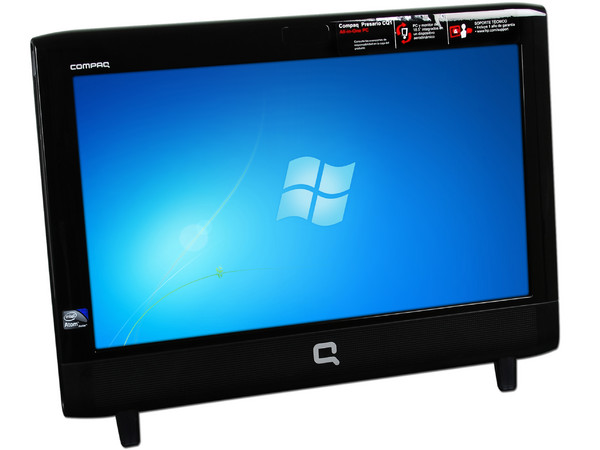 Computadora Compaq Presario All-in-One CQ1-1203LA,
 Procesador Intel Atom D410 (1.66GHz), 
Memoria 1GB DDR2, D.D. de 320GB SATA, 
Red 10/100, DVD±R/RW, 
Windows 7 Starter, 
Monitor LCD Widescreen de 18.5