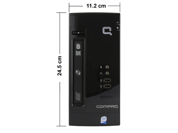 Mini Computadora Compaq Presario CQ2001L, 
Procesador Intel Atom 230 (1.6GHz),
Memoria de 1GB PC2-4200 DDR2,
D.D. de 160GB, SuperMulti DVD±R/RW,
Red, Módem, Sistema Operativo Linux,
No Incluye Monitor.