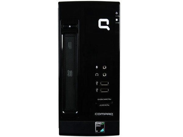 Mini Computadora Compaq Presario CQ2401LA, 
Procesador AMD Athlon 2850e (1.8GHz),
Memoria de 1GB PC2-6400 DDR2,
D.D. de 320GB, DVD-ROM,
Red, Módem, No incluye Sistema Operativo,
No Incluye Monitor.