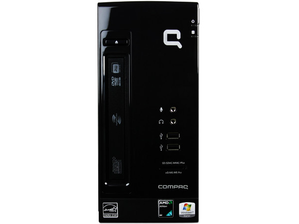 Mini Computadora Compaq Presario CQ2402LA, 
Procesador AMD Athlon 2850e (1.8GHz),
Memoria de 1GB PC2-6400 DDR2,
D.D. de 320GB, SuperMulti DVD±R/RW,
Red, Módem, Windows 7 Starter,
No Incluye Monitor.