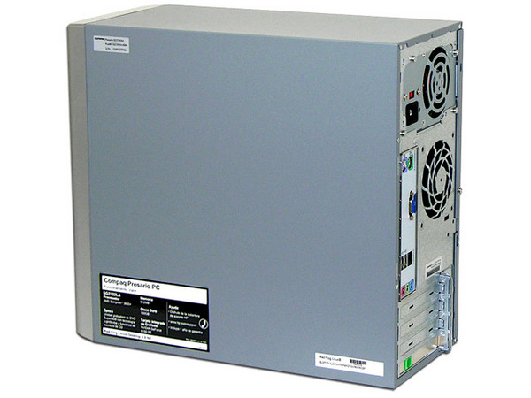 Computadora Compaq Presario SG2102LA,
Procesador AMD SempronTM 3600+, 2.0 GHz,
Memoria 512MB DDR2 PC2-5300,
D.D. de 160 GB Serial ATA, Super Multi DVD±R/RW,
Red 10/100, Módem 56K, Sistema Operativo Linux,
No Incluye Monitor