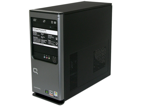 Computadora Compaq Presario SG3109LA,
Procesador AMD Athlon 64 Modelo 3200+ de 2.0Ghz,
Memoria 512MB PC2-5300 DDR2,
D.D. de 160GB, Super Multi DVD±R/RW,
Red 10/100, Módem 56K, Windows Vista Home Basic,
No Incluye Monitor.
