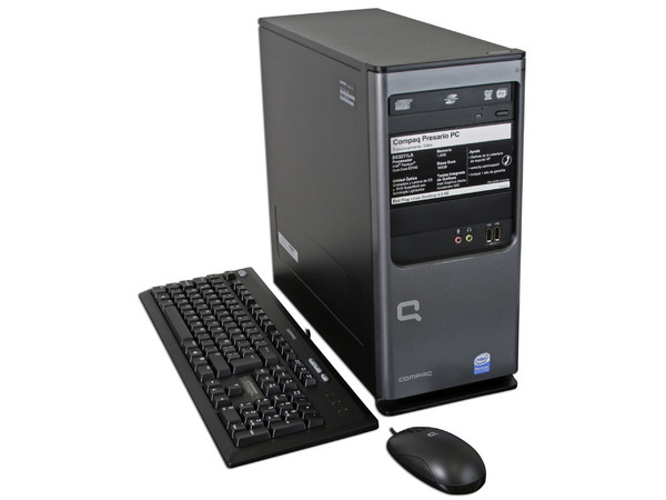 Computadora Compaq Presario PC SG3211LA,
Procesador Intel Dual-Core E2140 (1.6 GHz),
Memoria de 1GB PC2-5300 DDR2,
D.D. de 160GB, DVD±R/RW LightScribe,
Red, Módem, Sistema Operativo Linux,
No Incluye Monitor.