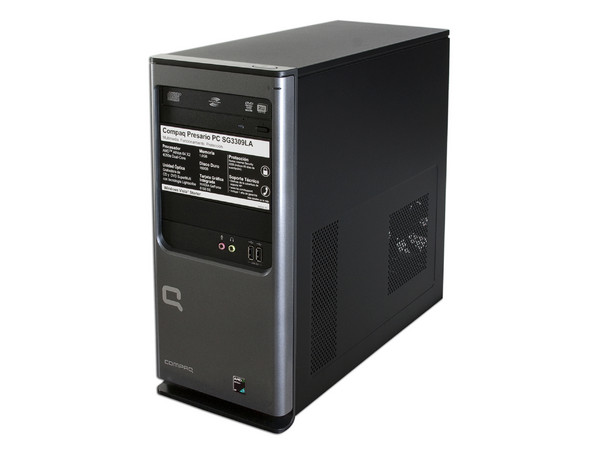 Computadora Compaq Presario SG3309LA,
Procesador AMD AthlonTM 64 X2 4050e (2.1Ghz),
Memoria de 1GB PC2-6400 DDR2,
D.D. de 160GB, SuperMulti DVD±R/RW,
Red, Módem, Windows Vista Starter,
No Incluye Monitor.