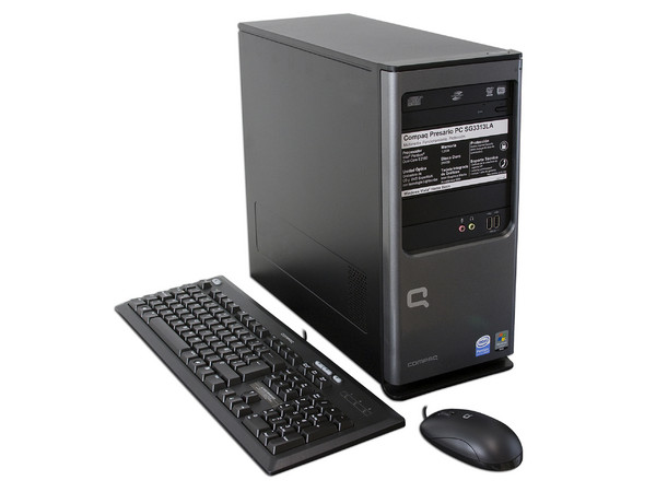 Computadora Compaq Presario SG3313LA,
Procesador Intel Pentium DualCore E2180 (2.0GHz),
Memoria de 1GB PC2-4200 DDR2,
D.D. de 250GB, SuperMulti DVD±R/RW,
Red, Módem, Windows Vista Home Basic,
No Incluye Monitor.