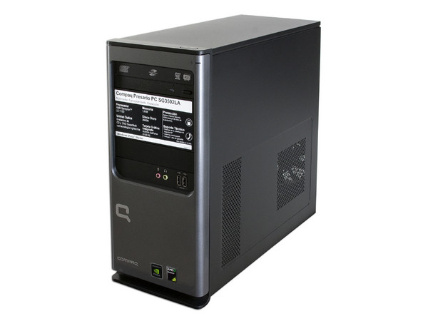 Computadora Compaq Presario SG3502LA,
Procesador AMD Sempron LE-1150 (2.0GHz),
Memoria de 1GB PC2-5300 DDR2,
D.D. de 250GB, SuperMulti DVD±R/RW,
Red, Módem, Windows Vista Starter,
No Incluye Monitor.