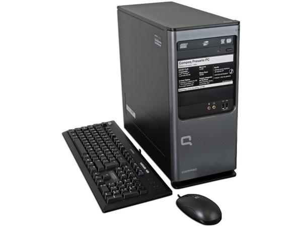 Computadora Compaq Presario SG3616LA,
Procesador AMD Athlon 64X2 4450e (2.3GHz),
Memoria de 3GB PC2-6400 DDR2,
D.D. de 320GB, SuperMulti DVD±R/RW,
Red, Módem, Windows Vista Home Basic,
No Incluye Monitor.