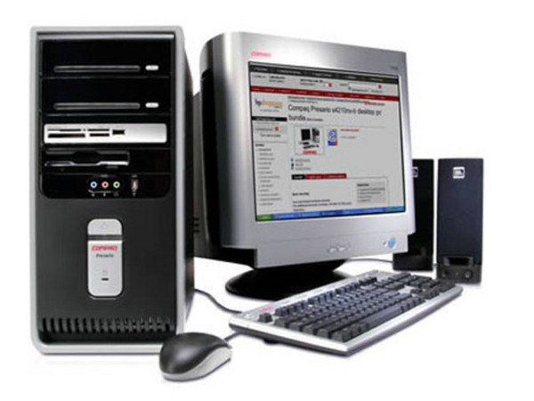 Computadora Compaq Presario 1020LA,
Procesador Intel Pentium 4 de 2.66 GHz,
Memoria de 256MB PC2700 DDR,
D.D. de 80GB, Quemador CD-RW y DVD-ROM,
Monitor de 17 Pulg, Red, Modem, Windows XP Home.