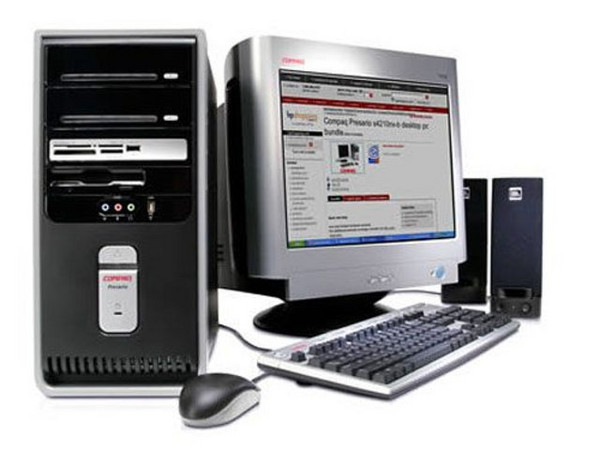 Computadora Compaq Presario 1030LA, 
Procesador Athlon A64 Modelo 3000+,
Memoria de 512MB PC2700 DDR,
D.D. de 120GB, Monitor de 17Pulg, 
CD-RW y DVD-ROM, Red, Modem, Windows XP Home.