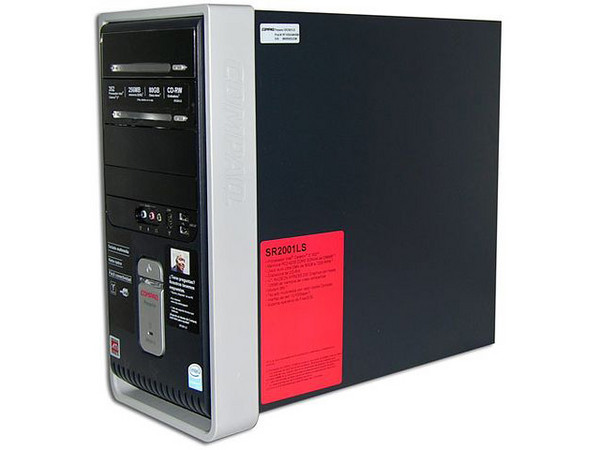 Computadora Compaq Presario SR2001LS,
Procesador Celeron D 352 a 3.2 GHz,
Memoria de 256MB PC2-4200 DDR2,
D.D. de 80GB, CD-RW de 48X,
Red, Módem, No Incluye Sistema Operativo,
No Incluye Monitor.
