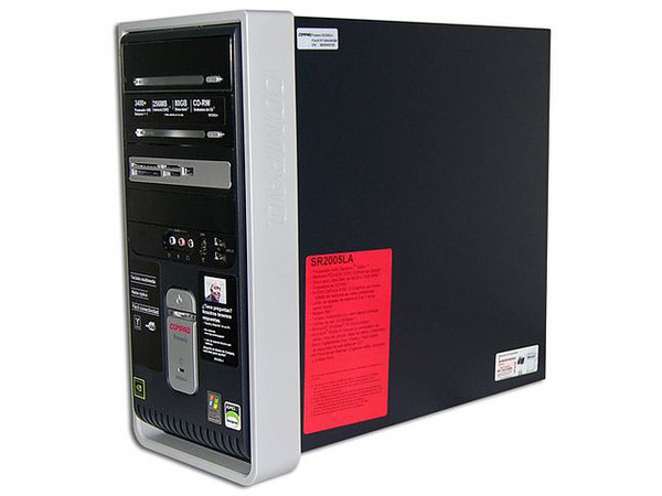Computadora Compaq Presario SR2005LA,
Procesador AMD Sempron 3400+, 1.8GHz,
Memoria de 256MB PC2-4200 DDR2,
D.D. de 80GB, Unidad CD-RW de 48X,
Red, Modem, Windows XP Home Original,
No Incluye Monitor