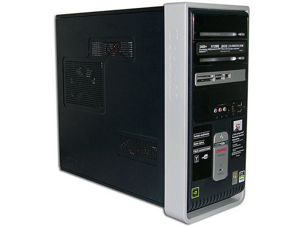Computadora Compaq Presario SR2015LA,
Procesador AMD Sempron 3400+, 1.8GHz,
Memoria de 512MB PC2-4200 DDR2,
D.D. de 80GB, CD-RW / DVD-ROM Combo,
Red, Módem, Windows XP Home Original,
Sin Monitor.